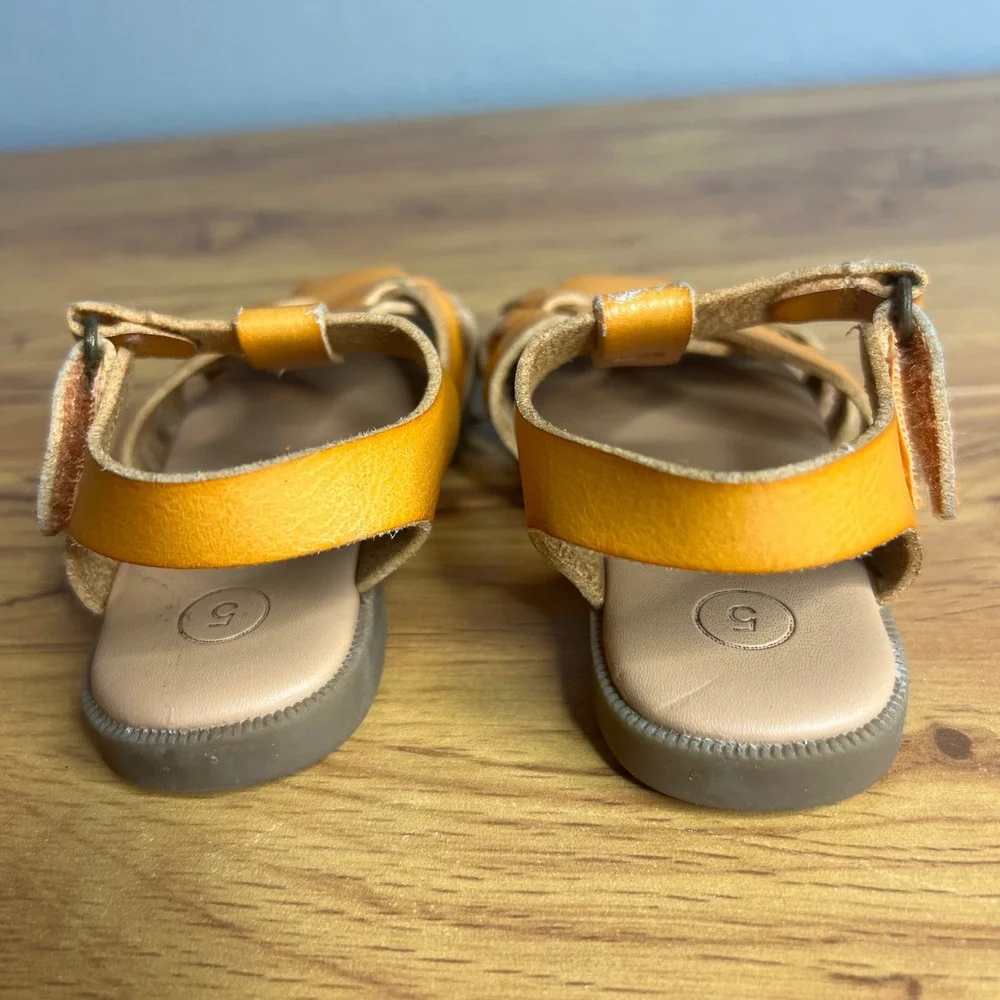 Cat & Jack Sandals Toddler‎ 5 Tan Fisherman Huarache Caged Closed Toe